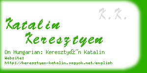 katalin keresztyen business card